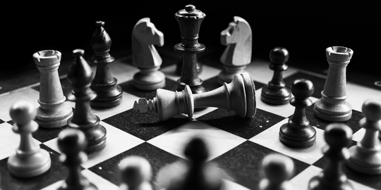 Grayscale Photography Of Chessboard Game
